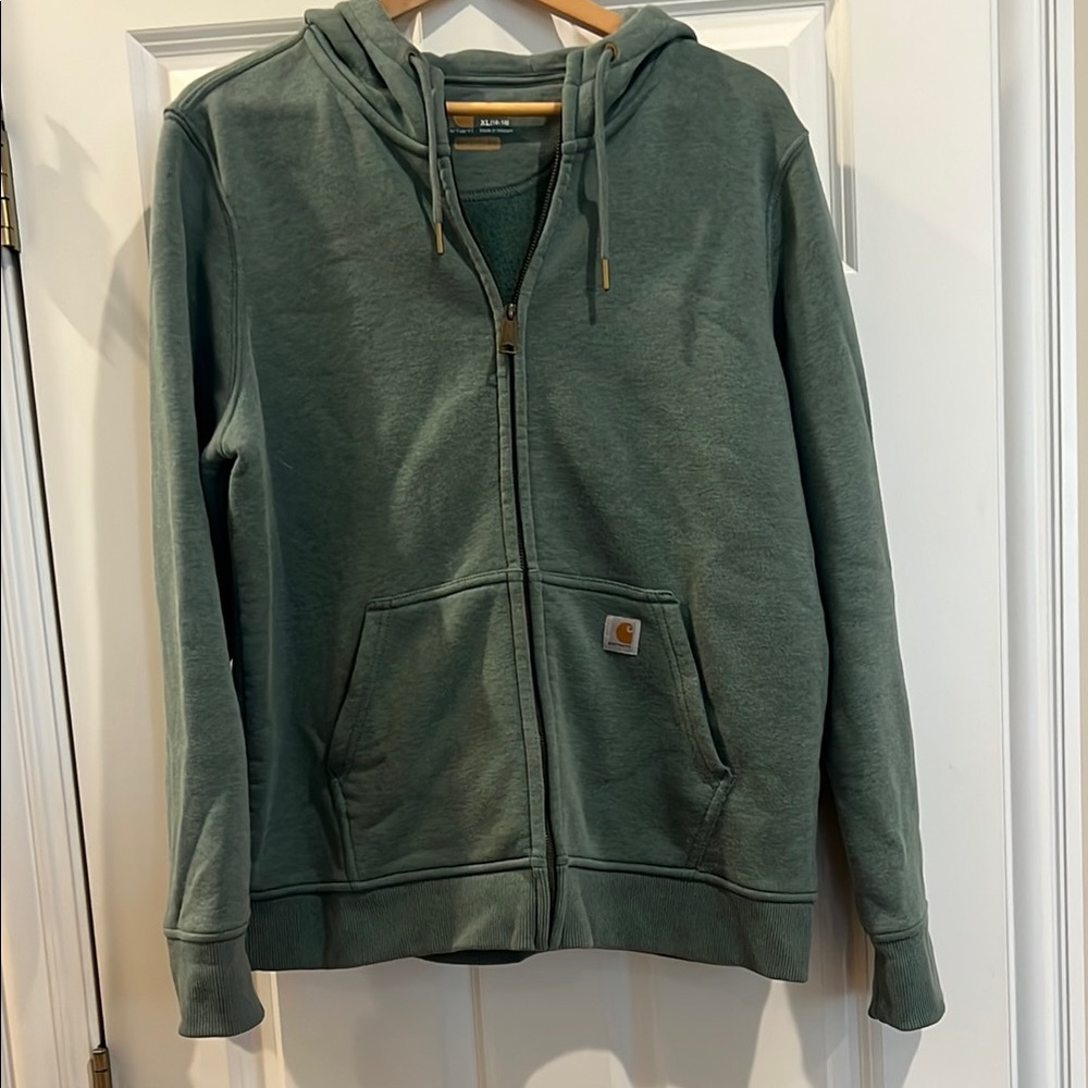 Carhartt Sage Green Full-Zip Hoodie